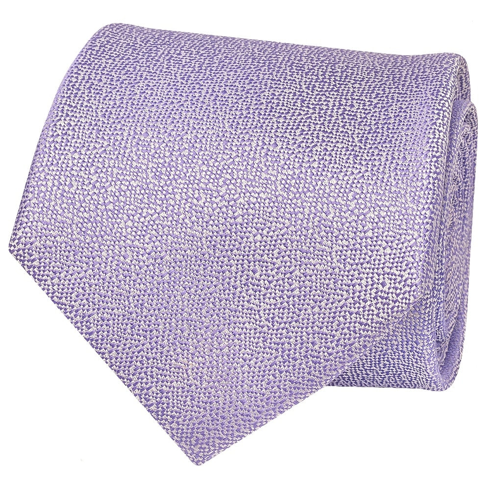 Plain Purple Textured Silk Classic Mens Tie 2