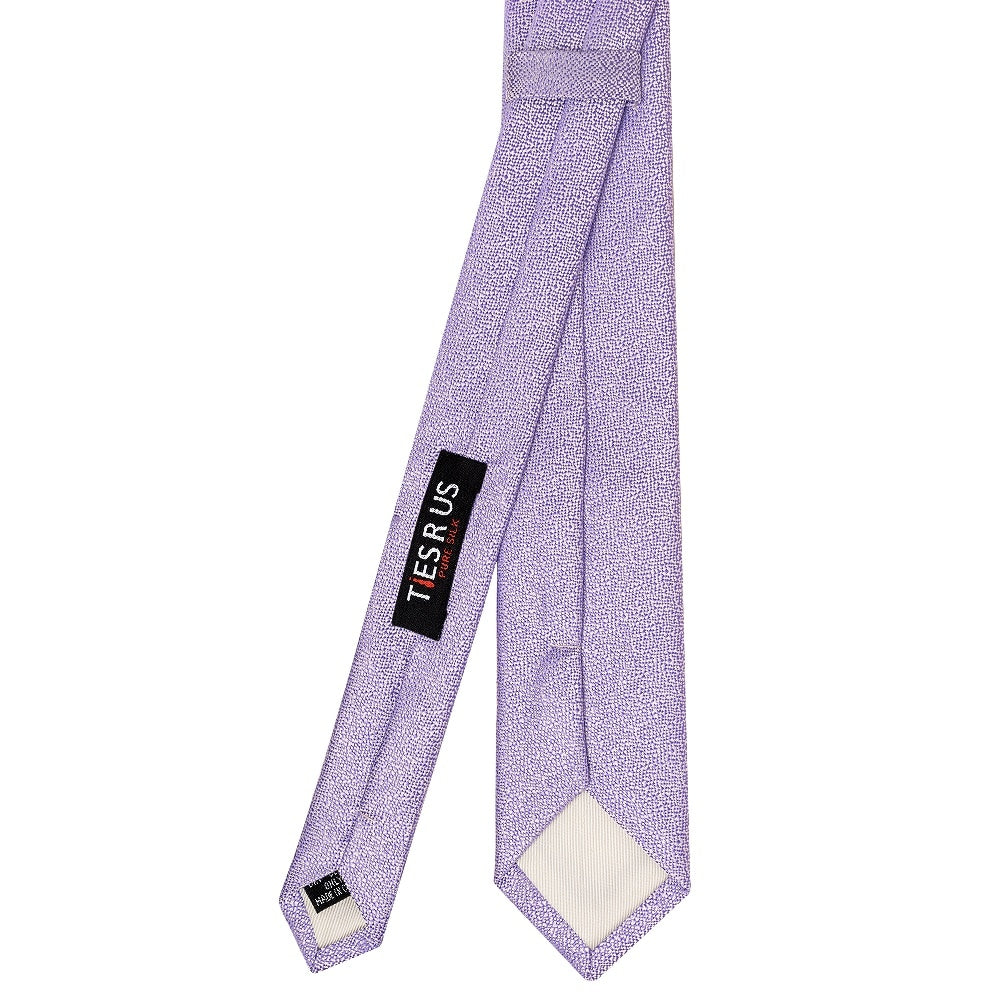 Plain Purple Textured Silk Skinny Mens Tie 3