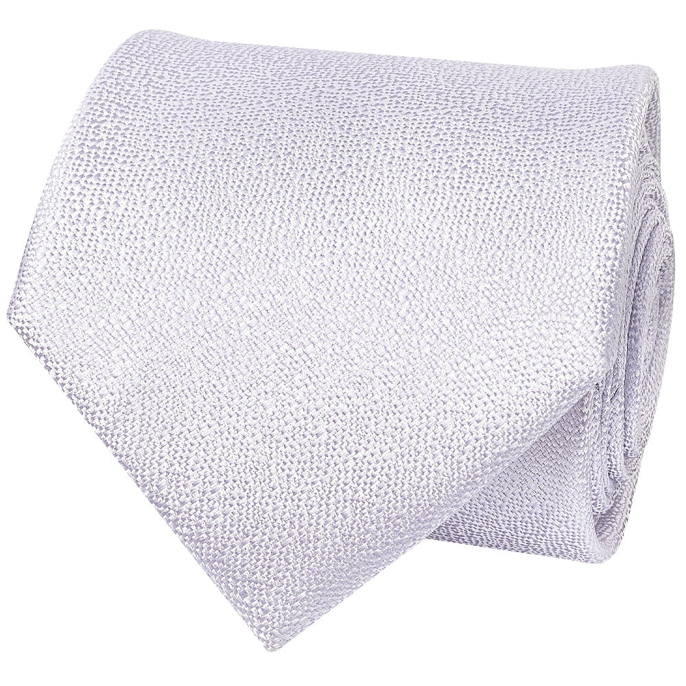 Plain Lilac Textured Silk Classic Mens Tie And Pocket Square Set 3