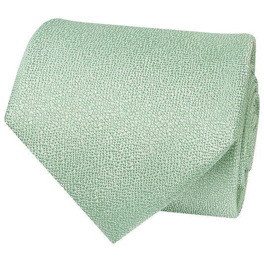Plain Green Textured Silk Classic Mens Tie 2
