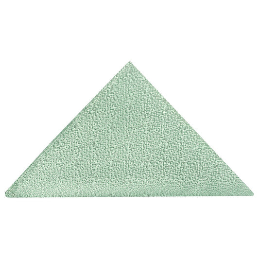 Plain Green Textured Silk Pocket Square