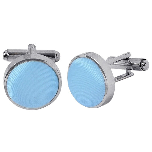 Plain Sky Blue Cufflinks 1