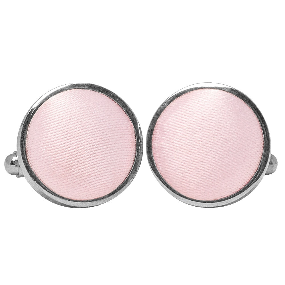 Plain Blush Pink Cufflinks 1