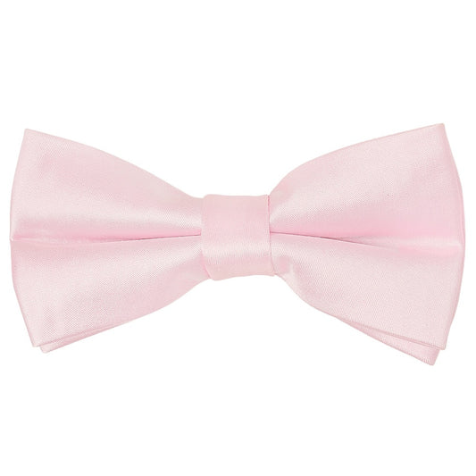 Pre Tied Blush Pink Satin Boys Bow Tie And Pocket Square Age 4 7 2