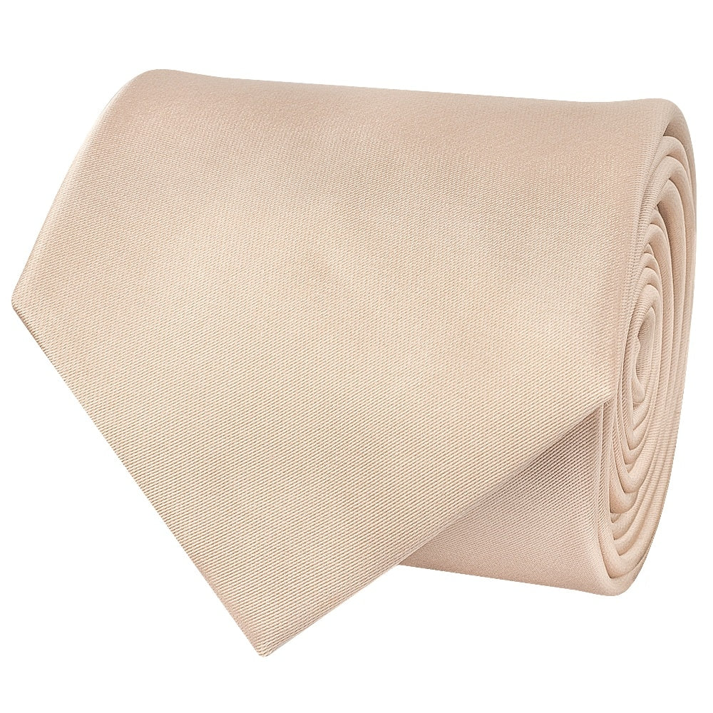 Plain Nude Satin Classic Mens Tie 3