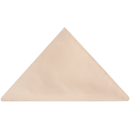 Plain Nude Satin Pocket Square 1