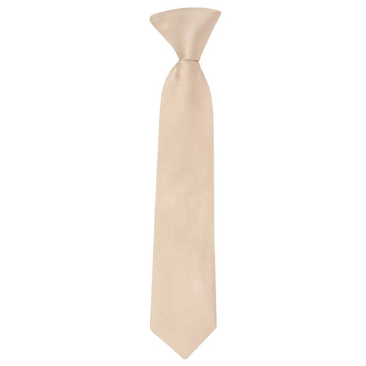 Pre Tied Nude Satin Boys Tie Age 4 7 1