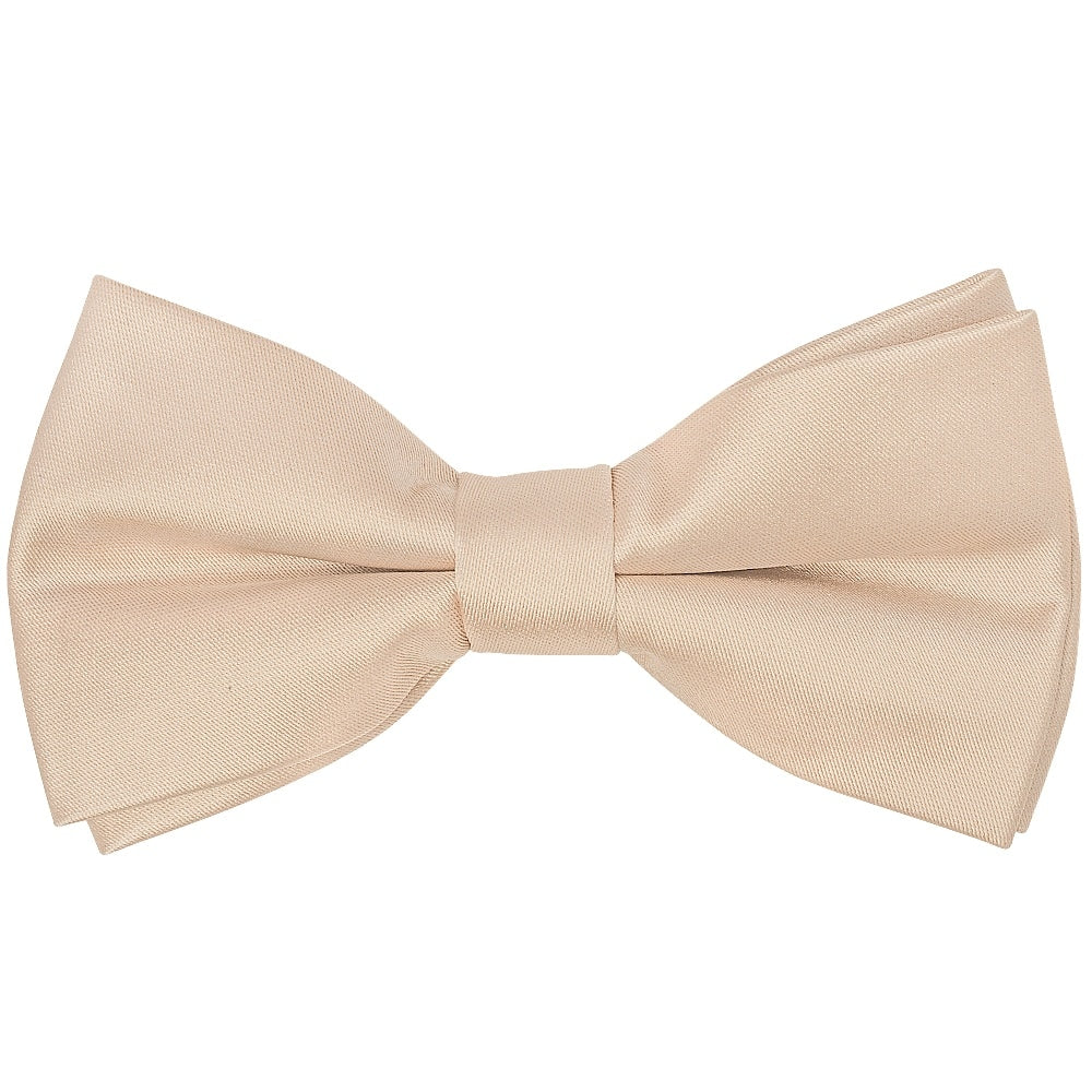 Pre Tied Nude Satin Boys Bow Tie Age 18 Months 3 Years 1