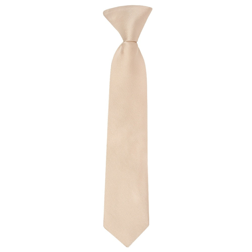 Pre Tied Nude Satin Boys Tie And Pocket Square Set Age 4 7 2