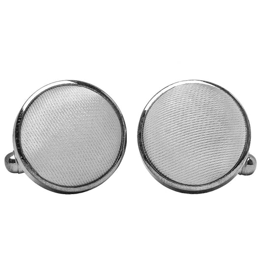 Plain Silver Cufflinks 1