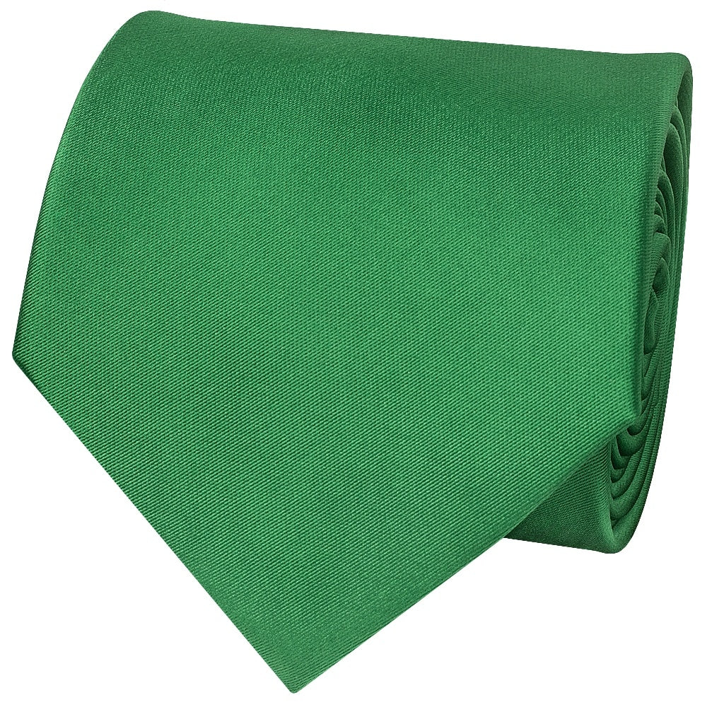 Plain Emerald Green Satin Classic Mens Tie And Pocket Square Set 4