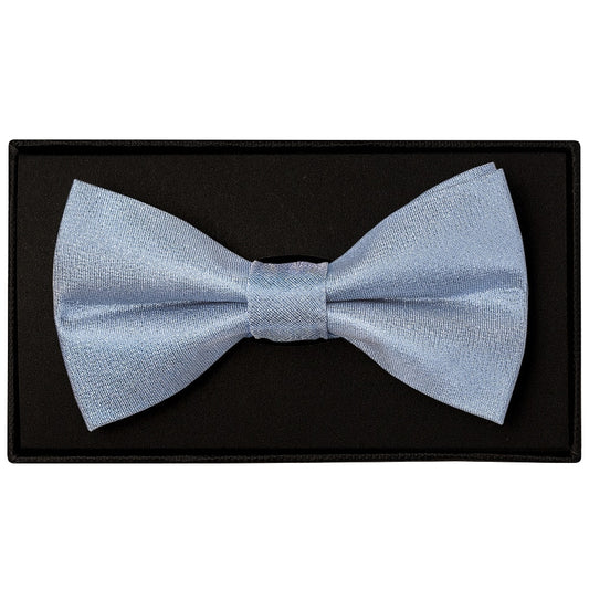Plain Dusty Blue Silk Mens Bow Tie