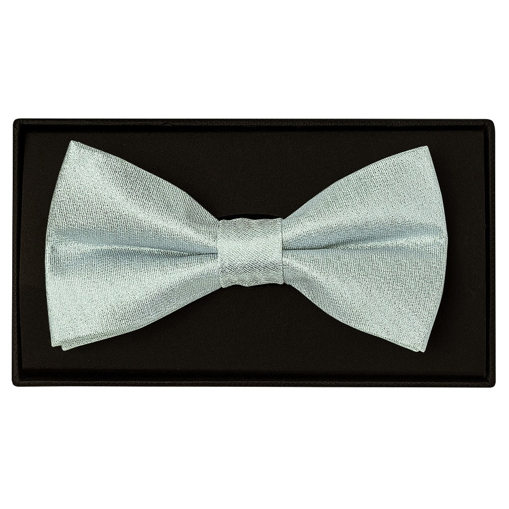 Plain Duck Egg Silk Mens Bow Tie 1