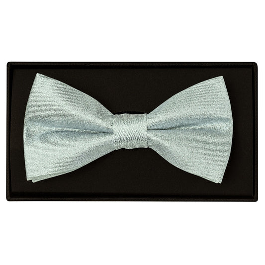 Plain Duck Egg Silk Mens Bow Tie 1