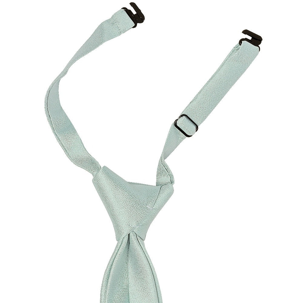 Pre Tied Duck Egg Silk Boys Tie And Pocket Square Set Age 4 7 3