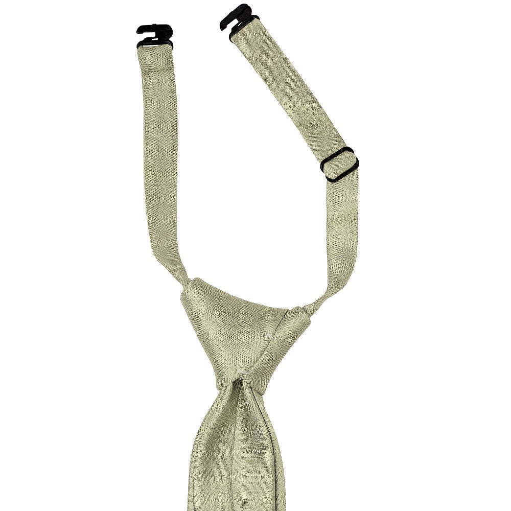 Pre Tied Khaki Green Silk Boys Tie Age 4 7 2