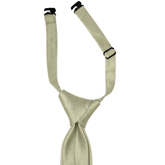 Pre Tied Khaki Green Silk Boys Tie Age 4 7 2