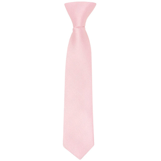 Pre Tied Blush Pink Silk Boys Tie Age 4 7 1