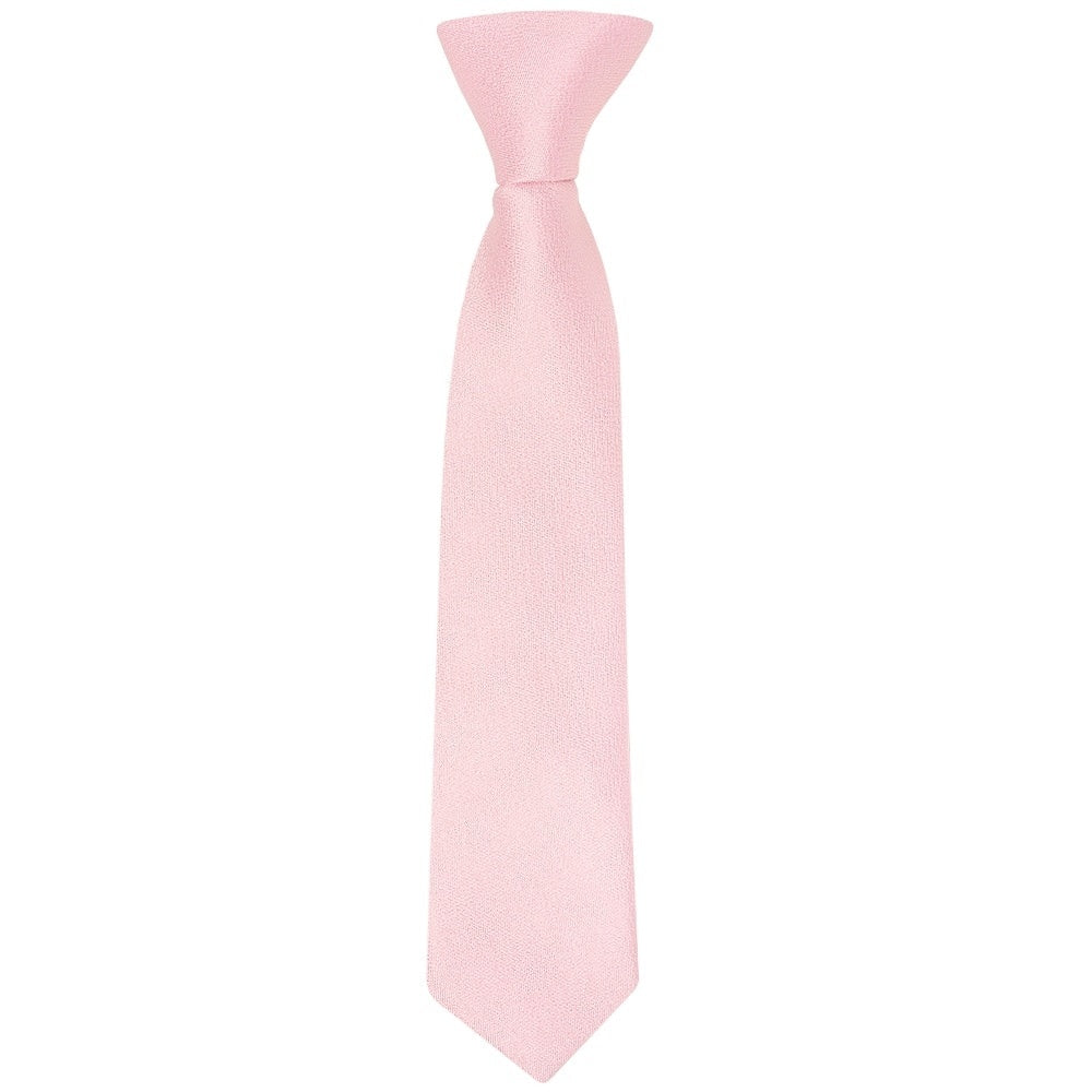 Pre Tied Blush Pink Silk Boys Tie And Pocket Square Set Age 4 7 2