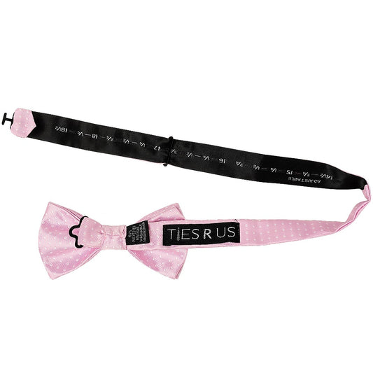 Handmade Pink And White Polka Dot Mens Bow Tie 2