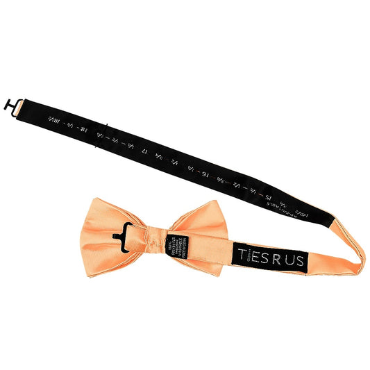 Plain Peach Handmade Mens Bow Tie 2