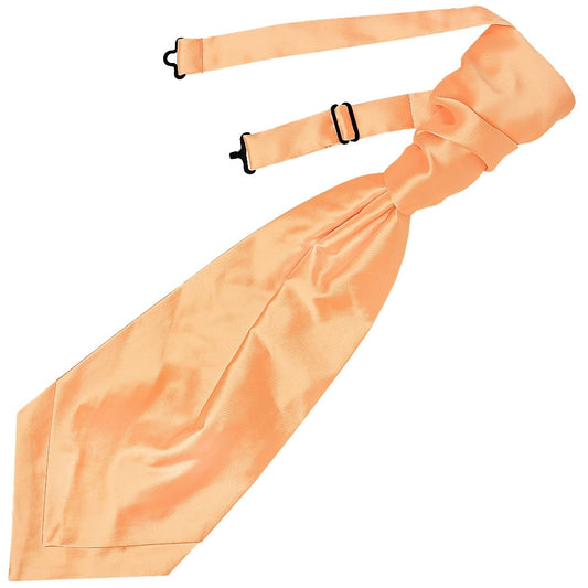 Peach Satin Mens Cravat Tie And Pocket Square Set 2