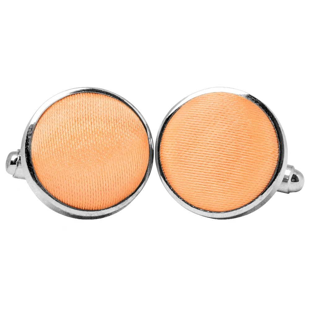 Plain Peach Cufflinks 1