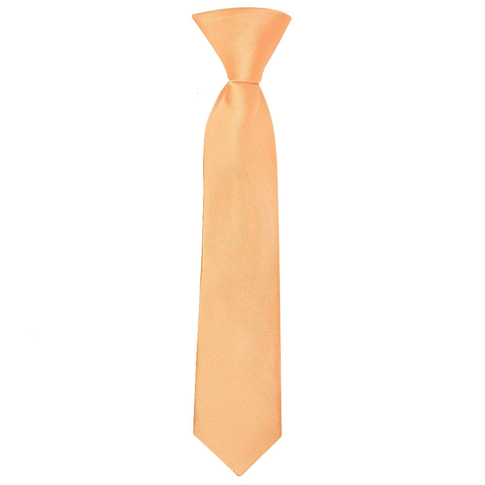 Pre Tied Peach Satin Boys Tie Age 4 7 1