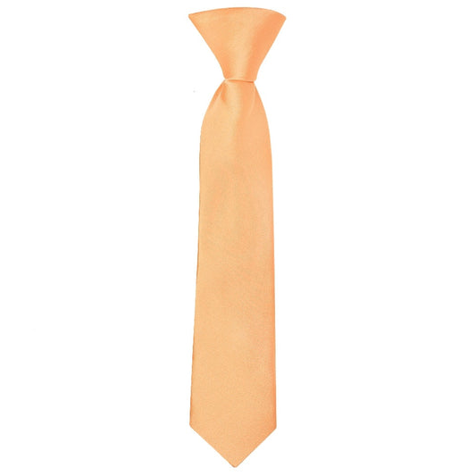 Pre Tied Peach Satin Boys Tie Age 4 7 1