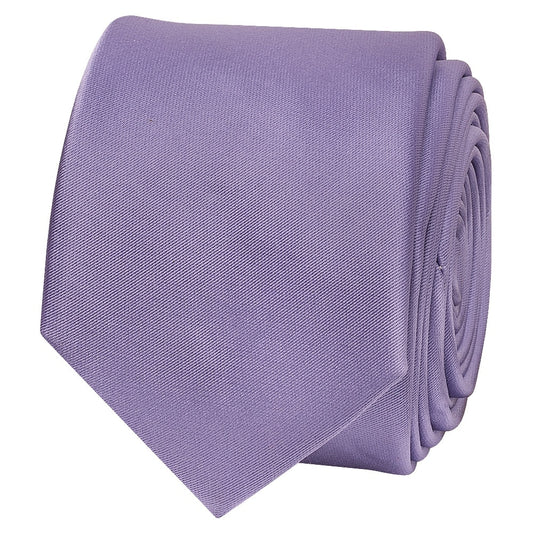 Lavender Satin Skinny Mens Tie 2