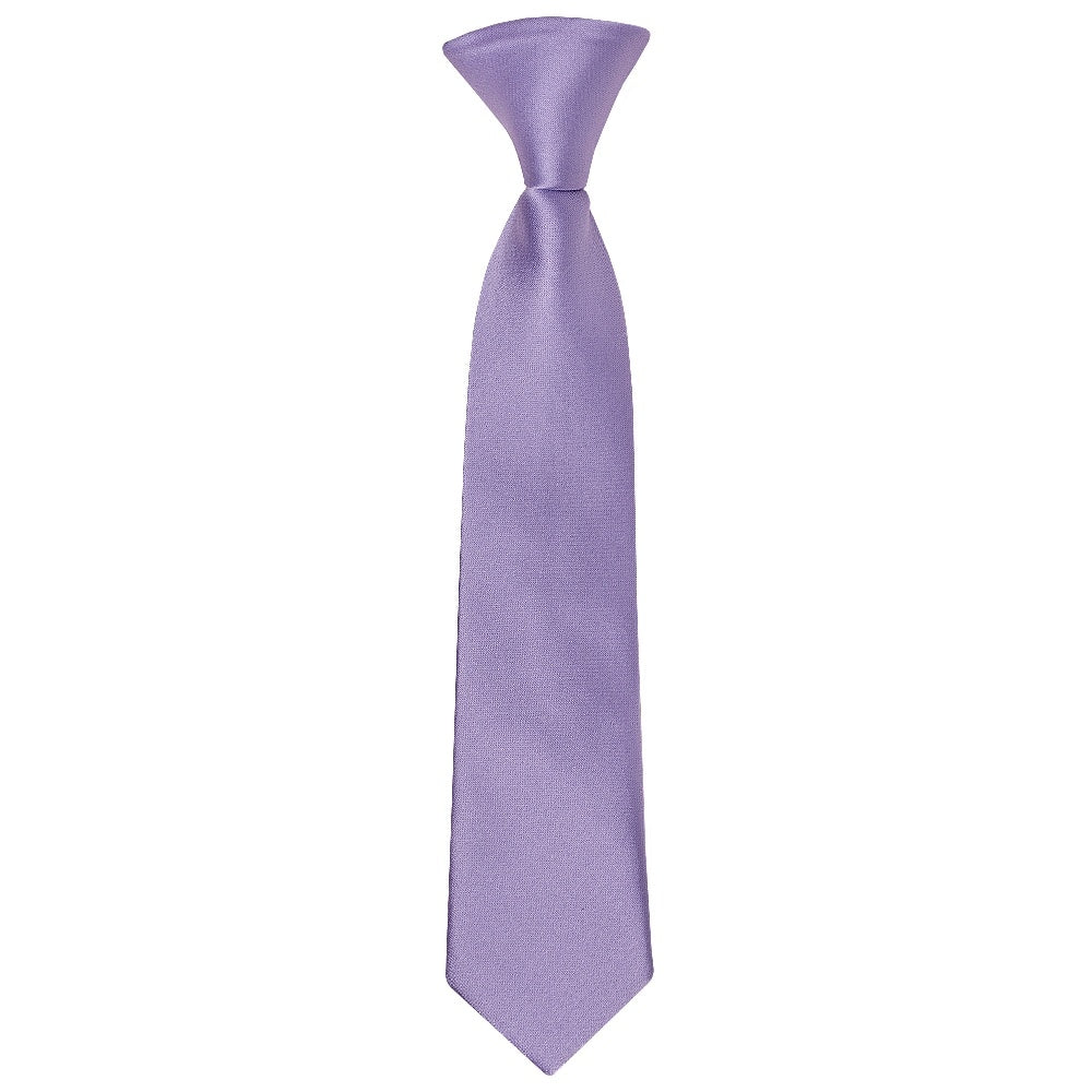 Pre Tied Lavender Satin Boys Tie And Pocket Square Set Age 4 7 2