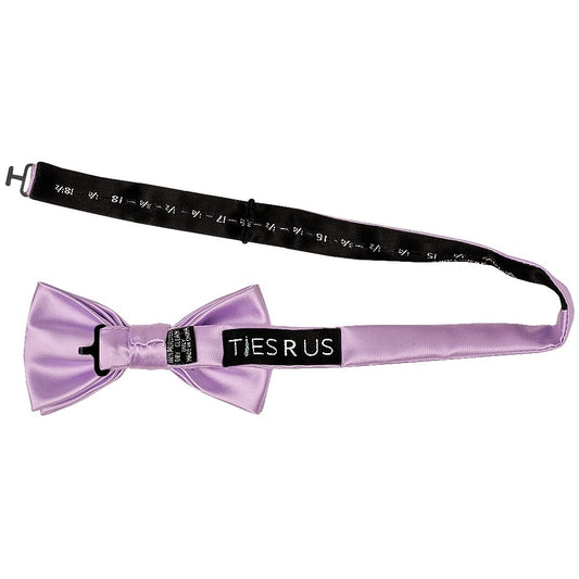 Plain Lilac Hand Made Mens Bow Tie 2