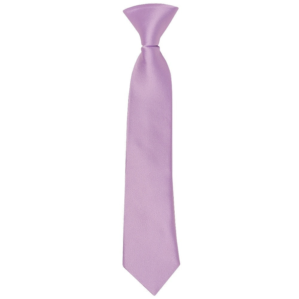 Pre Tied Lilac Satin Boys Tie Age 4 7 1