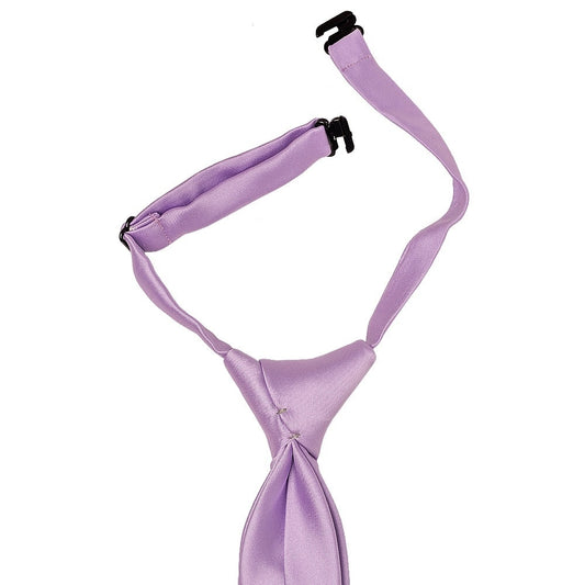 Pre Tied Lilac Satin Boys Tie Age 4 7 2