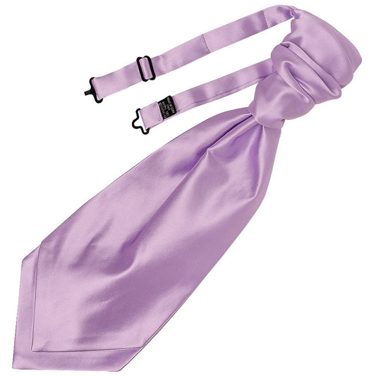 Lilac Satin Mens Cravat Tie And Pocket Square Set 2