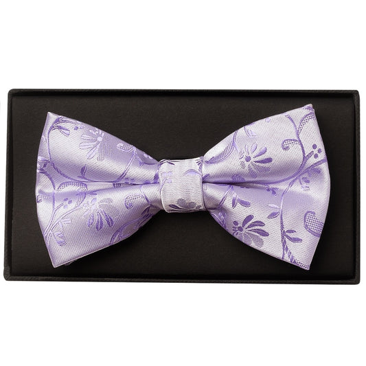 Lavender Floral Handmade Mens Bow Tie 1