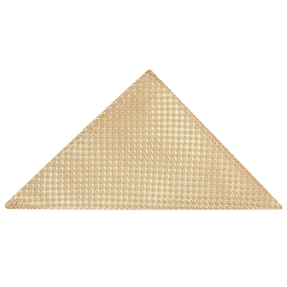 Gold Textured Skinny Tie And Pocket Square Set 5