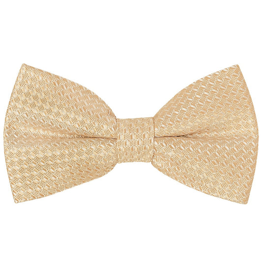 Pre Tied Gold Textured Boys Bow Tie Age 18 Months 3 Years 1