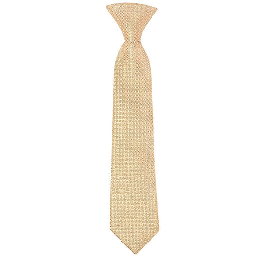 Pre Tied Gold Textured Boys Tie Age 4 7 1
