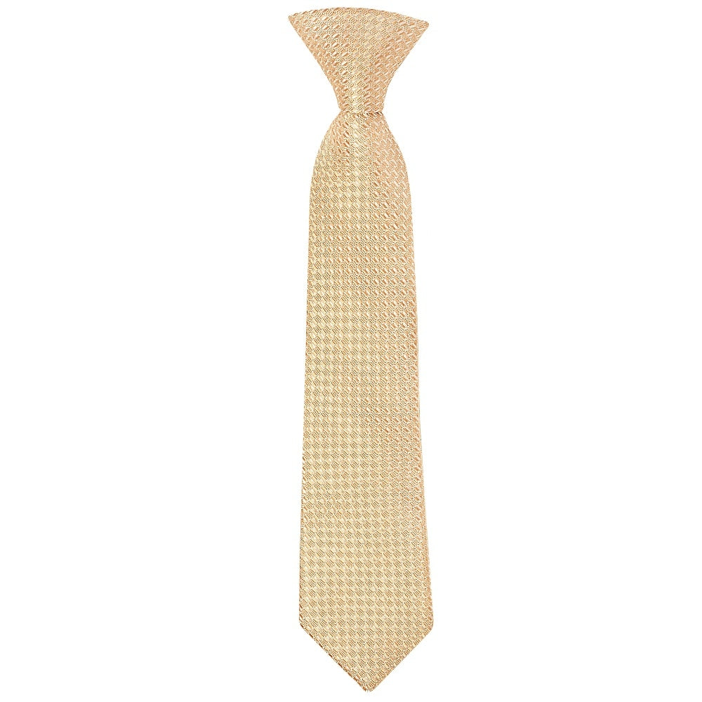 Pre Tied Gold Textured Boys Tie And Pocket Square Set Age 4 7 2