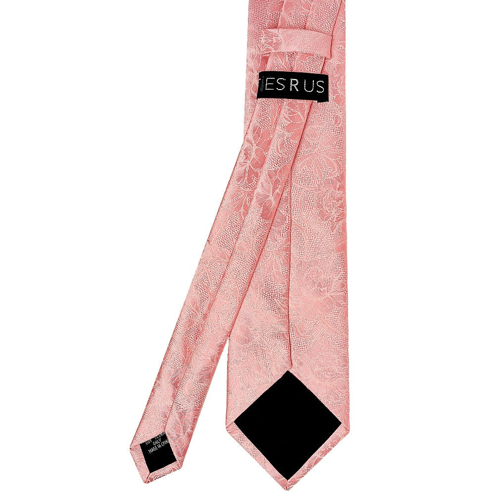 Pink Flower Classic Mens Tie 3