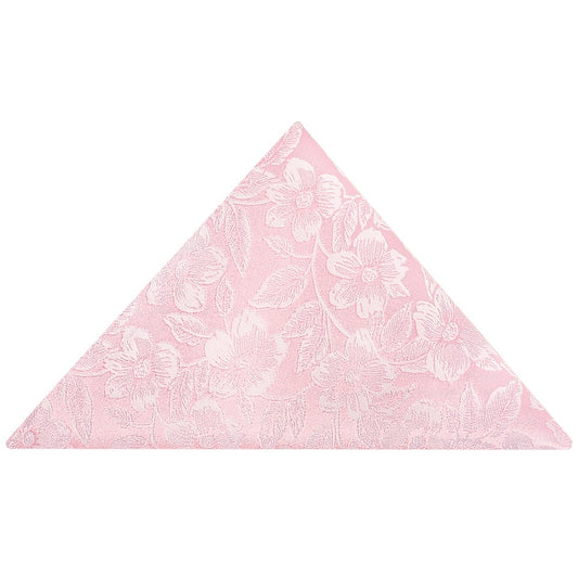 Blush Pink Floral Silk Pocket Square 1