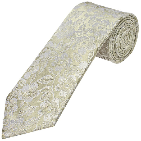 Dusty Sage Floral Silk Classic Mens Tie 1