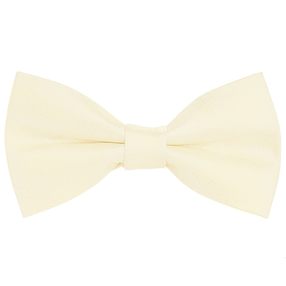 Pre Tied Ivory Silk Boys Bow Tie Age 8 11 1