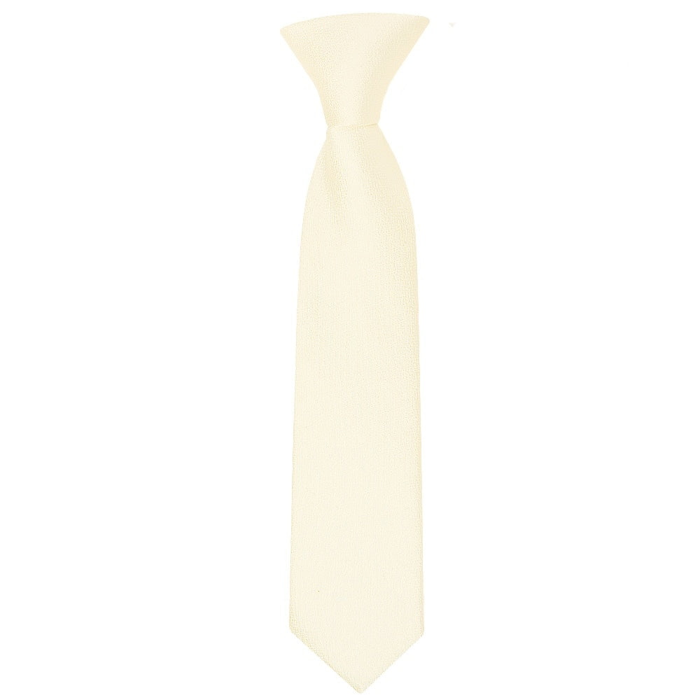 Pre Tied Ivory Silk Boys Tie Age 4 7 1