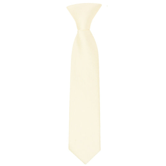 Pre Tied Ivory Silk Boys Tie Age 4 7 1