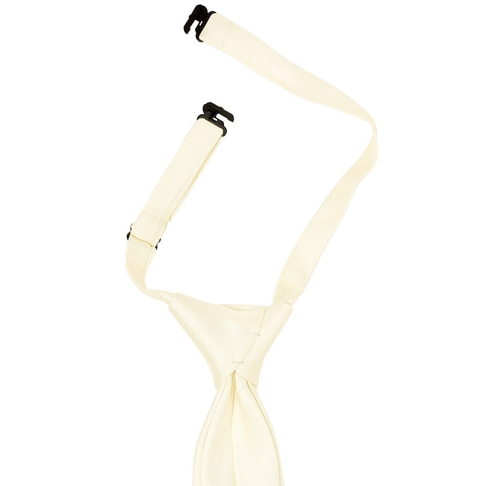 Pre Tied Ivory Silk Boys Tie And Pocket Square Set Age 4 7 3