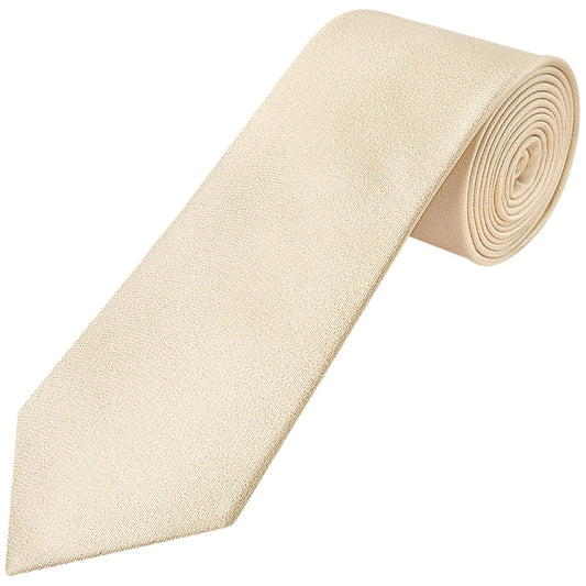 Plain Champagne Silk Classic Mens Tie 1