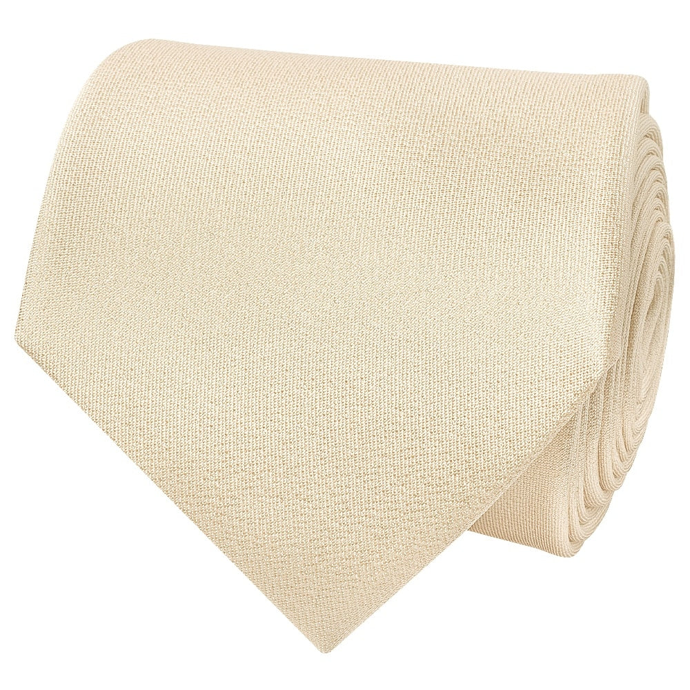 Plain Champagne Silk Classic Mens Tie 2