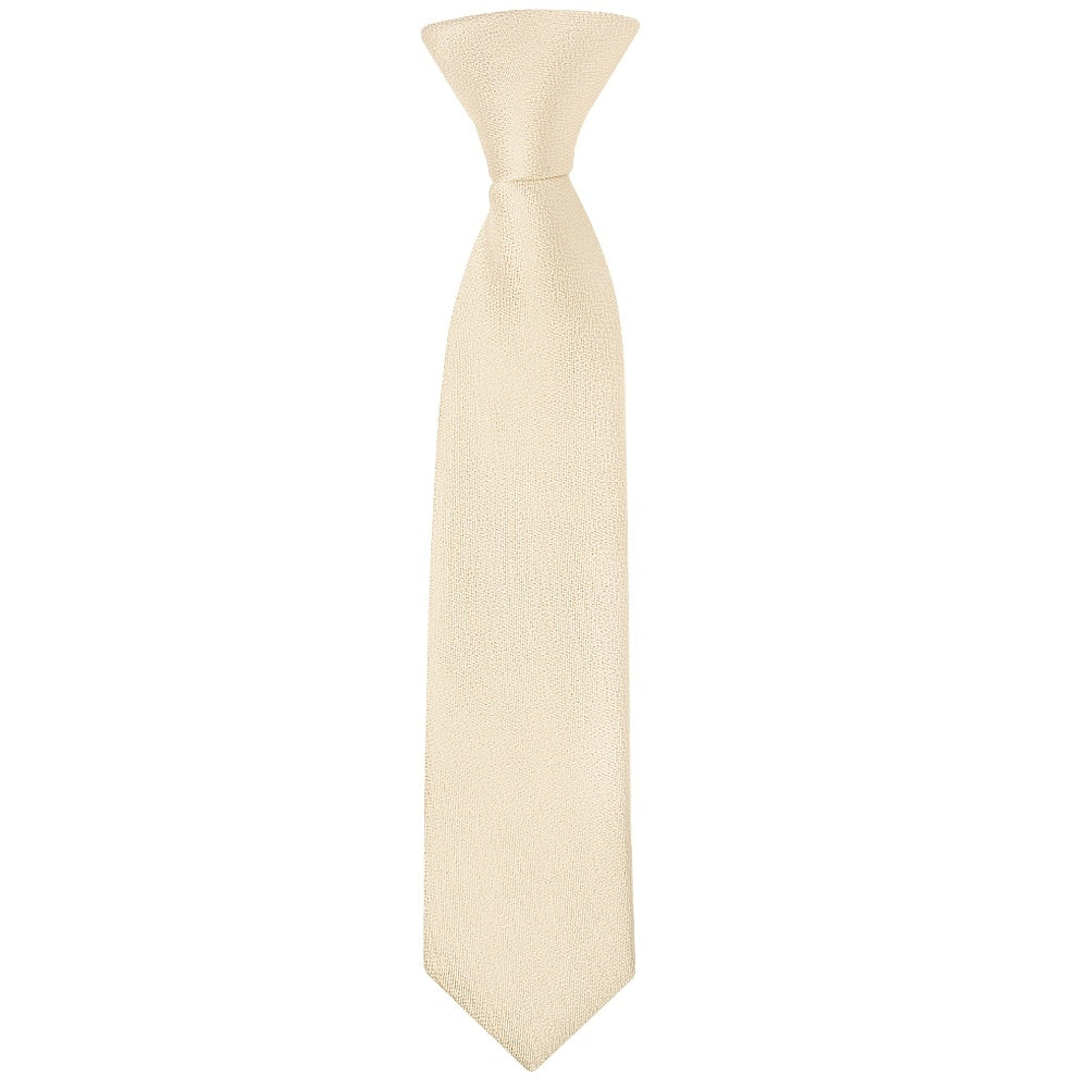 Pre Tied Champagne Silk Boys Tie Age 4 7 1